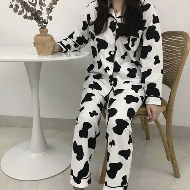 Conjunto de pijama con estampado de mujer, ropa de dormir bonita de estilo japonés Kawaii, otoño, novedad de 2022 _ - AliExpress Mobile