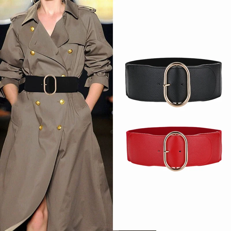 

Plus Size Luxury Women Belt Genuine Leather Waist Closure Female Dress Coat Girdle Shaping Body Waist Closure Designer Waistband