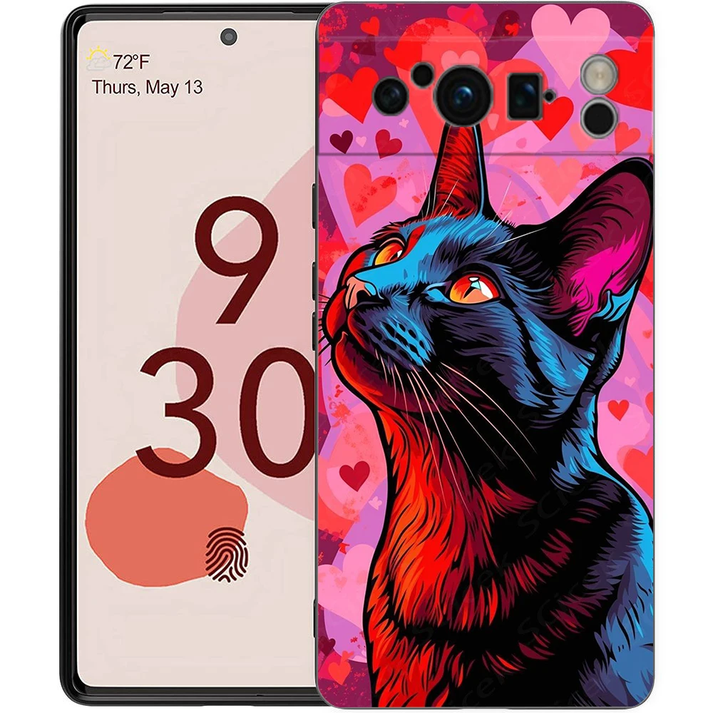 Cute Cartoon Cat Soft TPU Phone Case