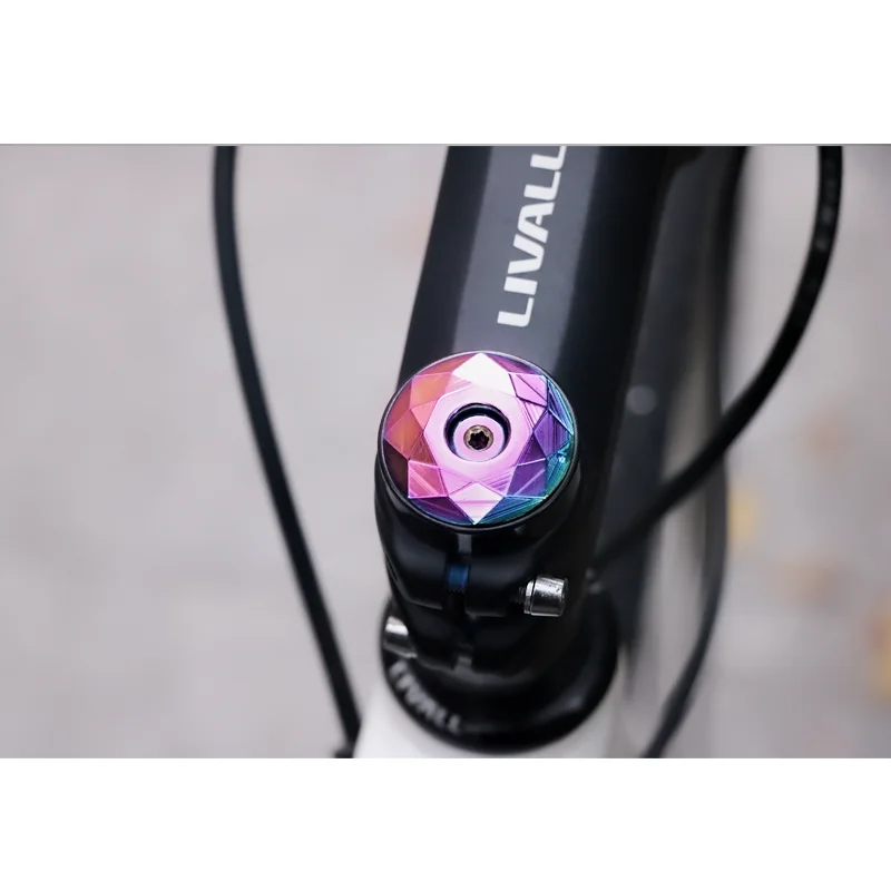 Description Picture 5 of itemBicycle Stem Top Cap Aluminum Alloy Rainbow Color MTB Bike Stem Headset Cover Cycling Accessories For 28.6mm Fork Head Tube