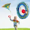 Flying Handle Tool Kite Reel Winder Fire Wheel String Spool with String 18/20/22cm Come with Lock Kite Line Winder String 4