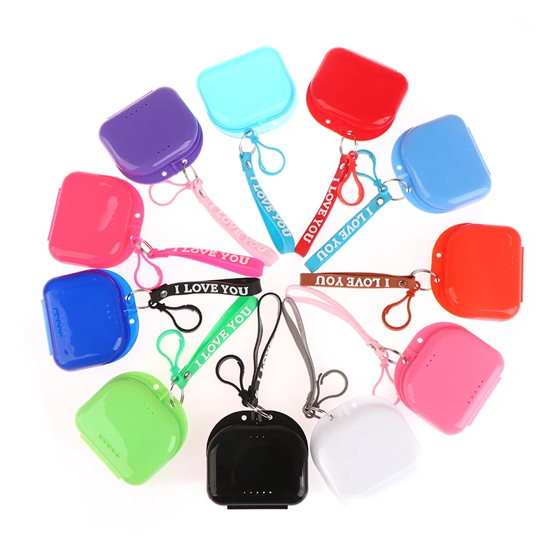 

1PCS Denture Case Orthodontic Teeth Box Orthodontic Dental Retainer Chain Storage Container Holder Invisible Hygiene Brace Box
