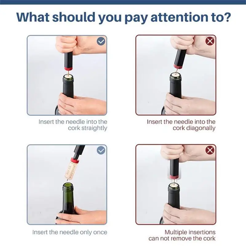 1Pc Black Stainless Steel Wine Air Pressure Corkscrew Cork Remover Air Pump Wine Bottle Opener Safety Portable Wine Corkscrew 5 1Pc Black Stainless Steel Wine Air Pressure Corkscrew Cork Remover Air Pump Wine Bottle Opener Safety Portable Wine Corkscrew 5