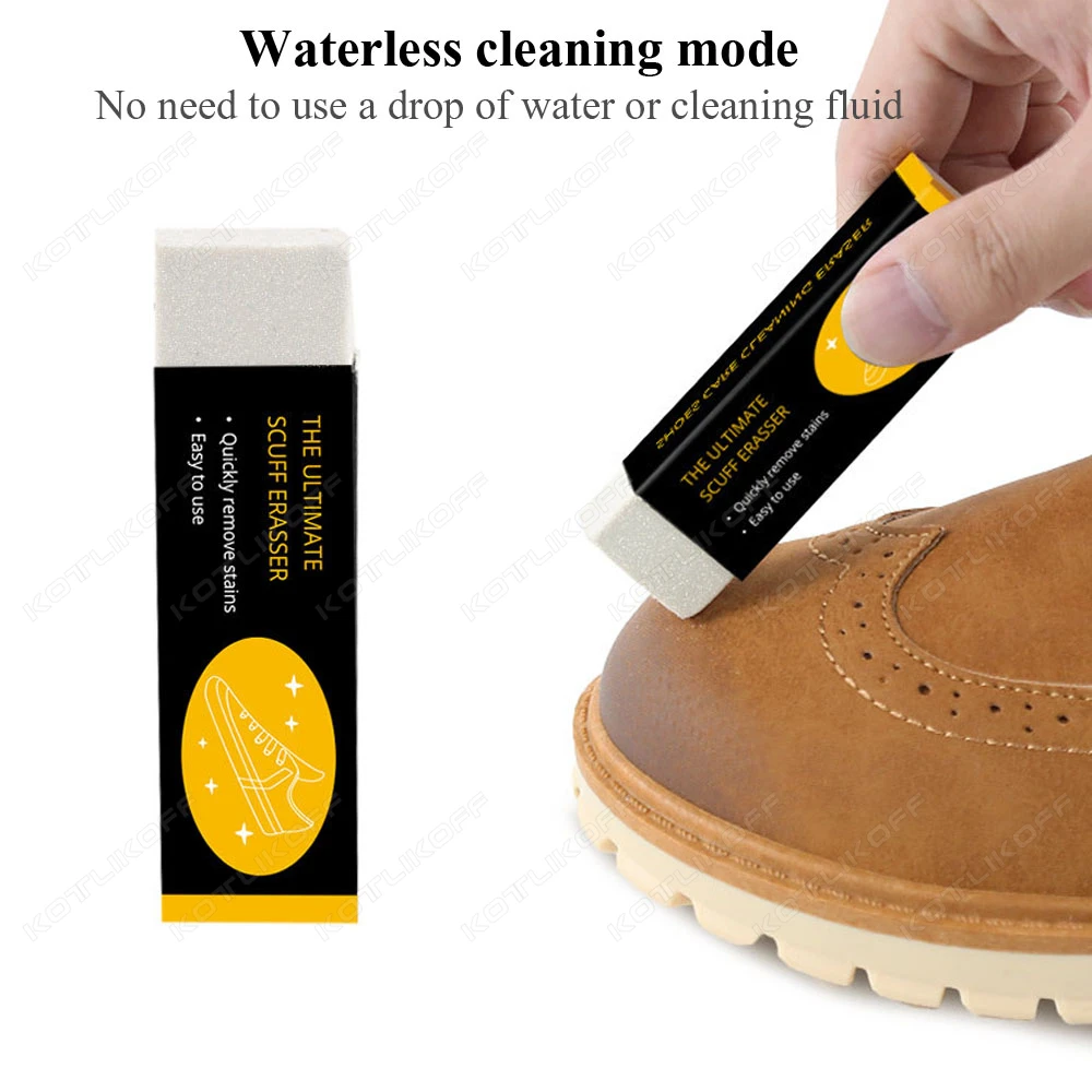 KOTLIKOFF Reinigungsradiergummi aus Wildleder, geeignet für Schaffell, mattes Stoff, Schuhe, Turnschuhe, Pflege, Reiniger, Schuhbürste – Detail 4