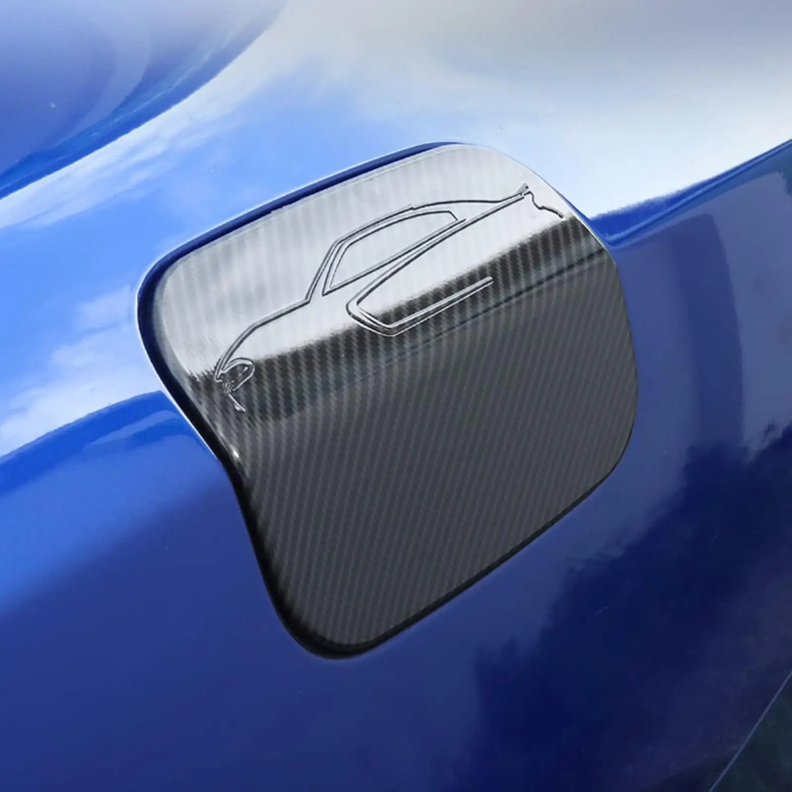 Fuel Door Gas Tank Cover Trim Carbon Fiber Style Decoration for Dodge Charger 15-21 Automotive Accessories High Performance