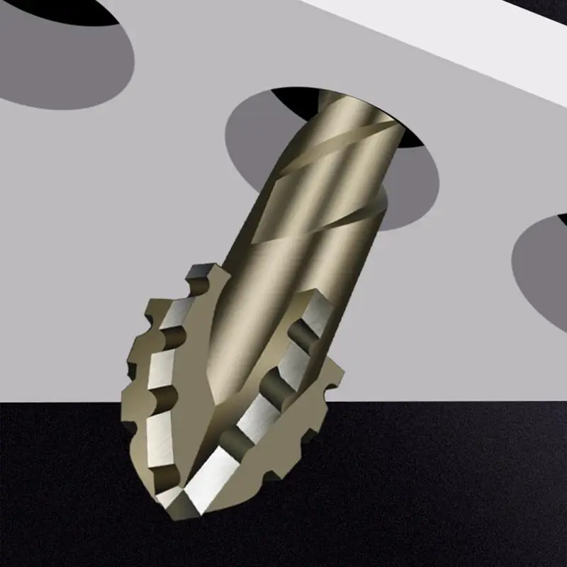 Eccentric Drill Bit Set Four-Flute Sawtooth Metal Eccentric Drill Bits Versatile High Hardness Twist Drill Bits For Drilli tool