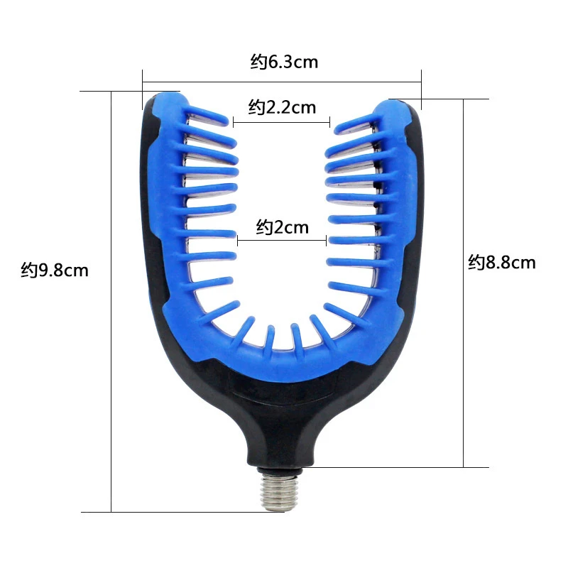 Rod Racks TPR Rubber-coated Large Bracket Head Warehouse Fishing Silicone Bracket Head Feeder Fishing Tools Gear Accessories 1PC