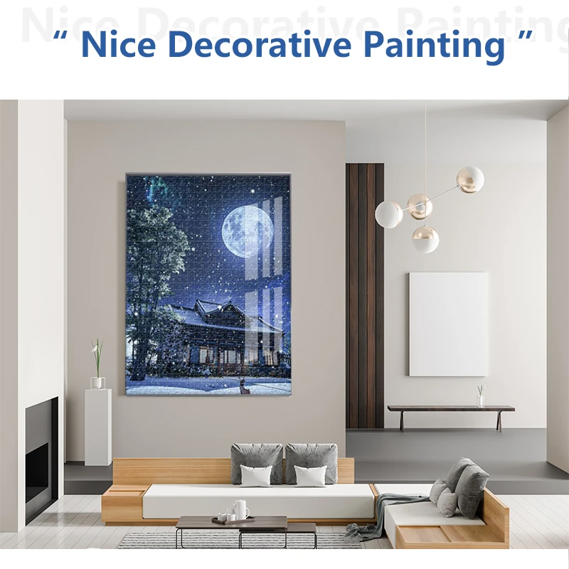 1000 Pieces Puzzle for Adult Moonlight Shadow Difficulty Decompression Games Educational Toys Christmas Gift Decorative Painting 5