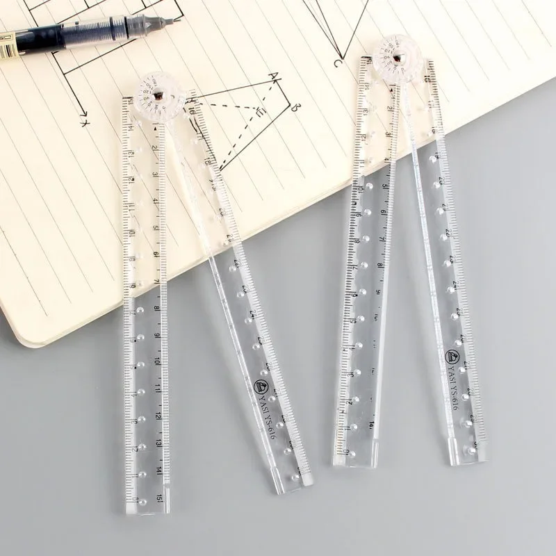 Transparent Acrylic Ruler Drawing Ruler Mathematical Line Circular Drawing Geometry Template