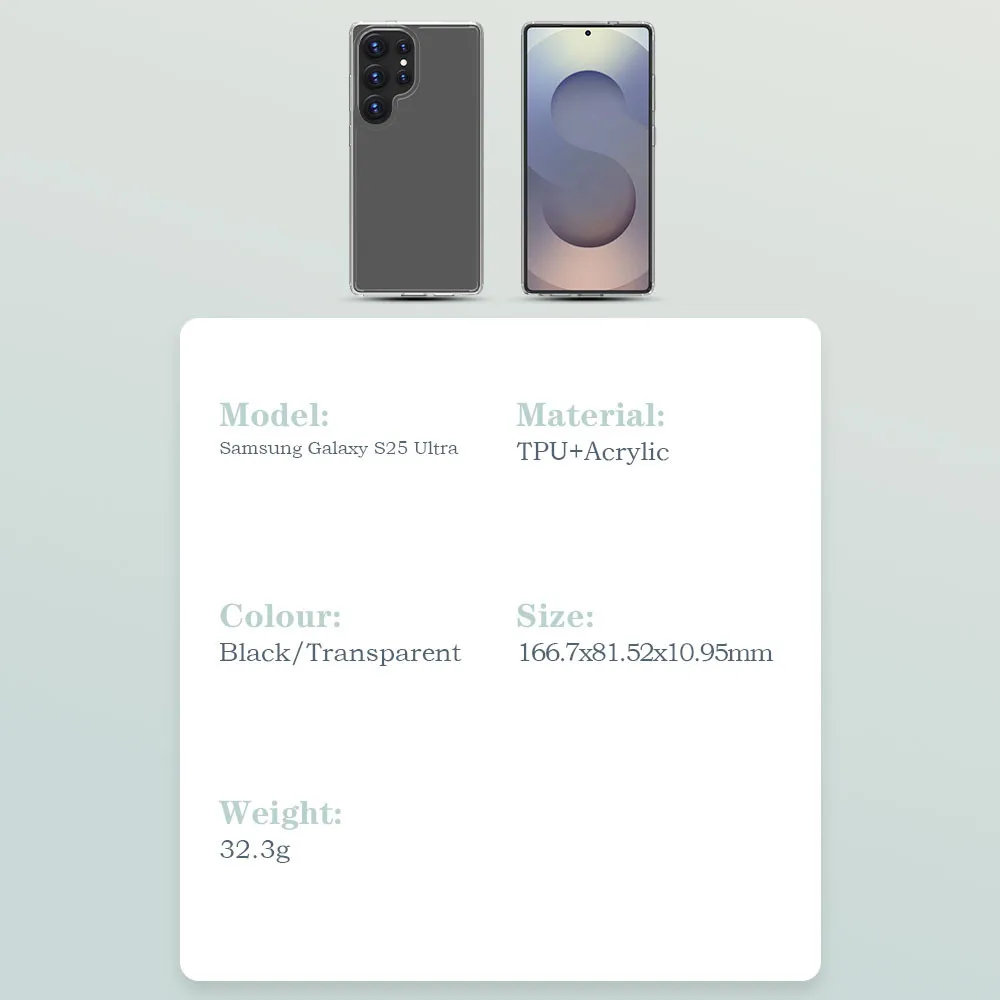 LeReach TOC Clear Protective Case with TPU Frame and Hard PC Back