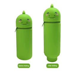Whimsical Animal Standing Pencil Case & Pen Holder - Perfect for Students, School, and Office Gifts (Dinosaur)