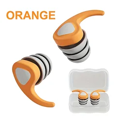 Premium Soft Silicone Noise - Canceling Earplugs - Waterproof & Comfortable for Sleep and Swimming (Style B Orange)