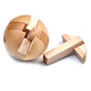 Wooden Kongming Lock,Round Ball Shaped 3D Puzzle,Brain Teasers Intelligence Toy,Sphere Puzzles for Adults And Kids 4