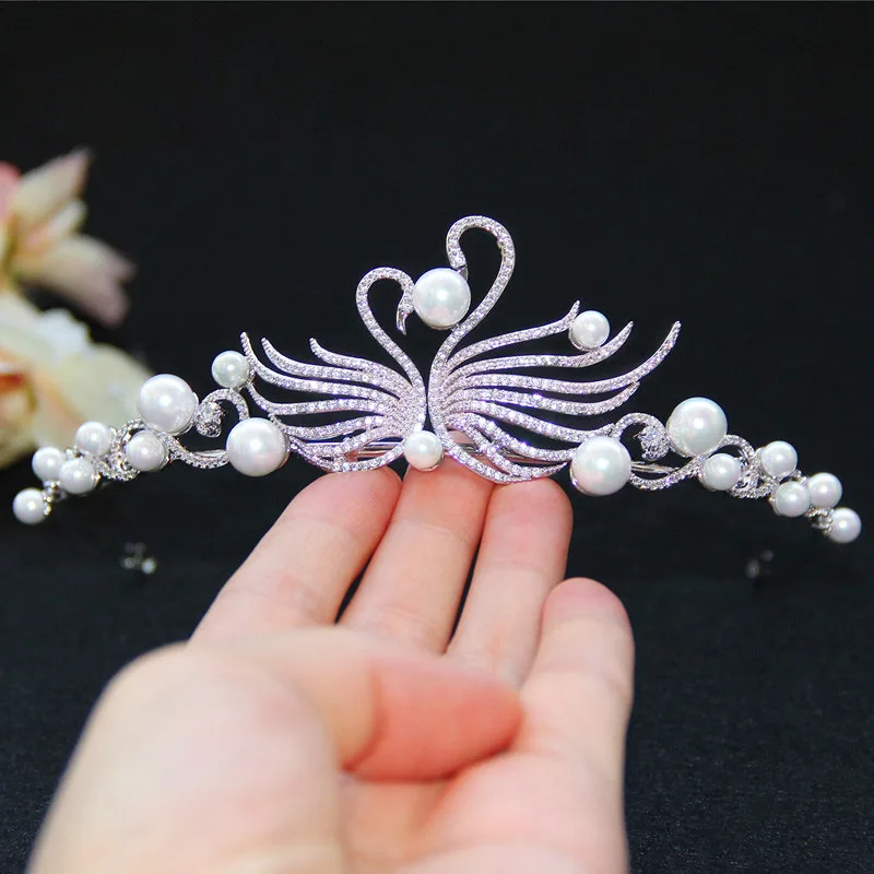 Corona Da Principessa Con Cristalli - Diadema Elegante Per Donne E Ragazze, Argento - Foto 8