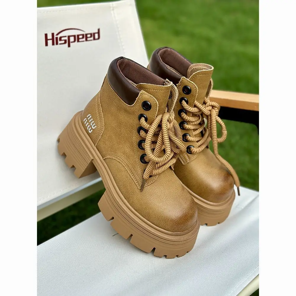 European Station Vintage Women's 2023 Autumn New Thick-Soled British Style Small Western Style Short Boots