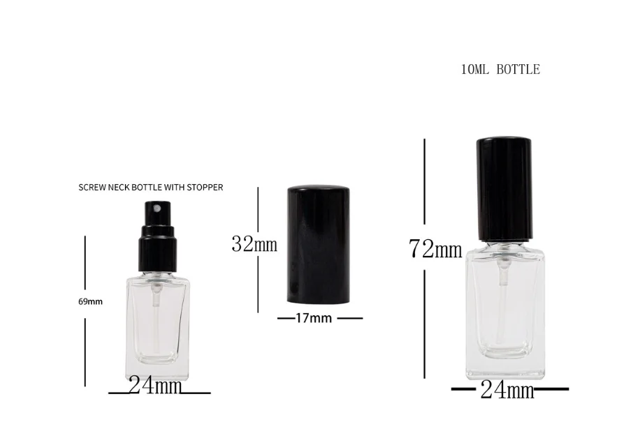 10/30/50pcs 10ml Refillable Glass Perfume Bottles – Portable Empty Spray Atomizer Conta... - SKU PBBS1818 - UGI Packaging