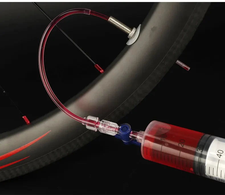 MTB Rennrad Tubeless-Reifen Flüssigkeits-Einspritzwerkzeug 60ml Reifendichtmittel-Spritze Fahrradzubehör Ventilkern-Entfernungswerkzeug Optional – Detail 12