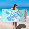 1pc Cartoon animal printed beach towel, ultra-fine fiber quick drying absorbent soft swimming towel, swimming sports towel 4
