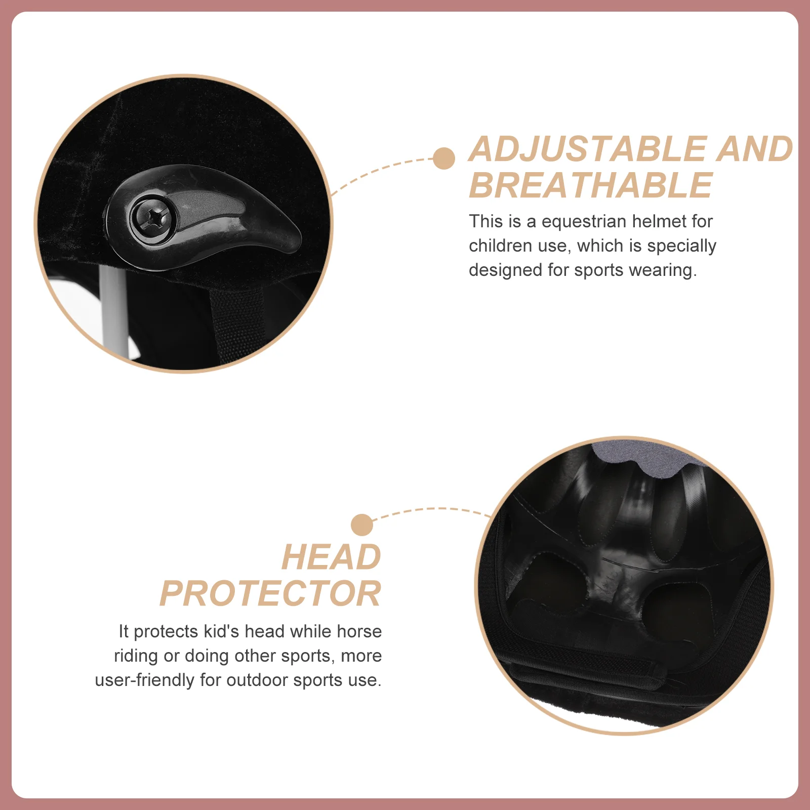 Children Sports Hat Kids Equestrian Protective Gear Adjustable Horse Riding Head Protector 2