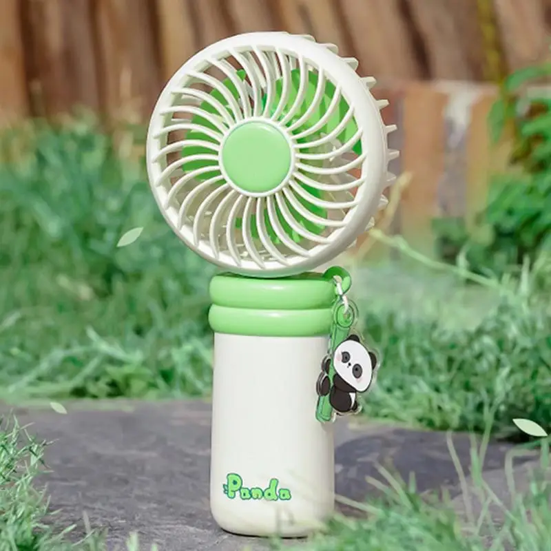 Portable Fan For Travel USB Rechargeable Cartoon Cooling Fans Cute Panda Children Fan Animal Hand Summer Cooling