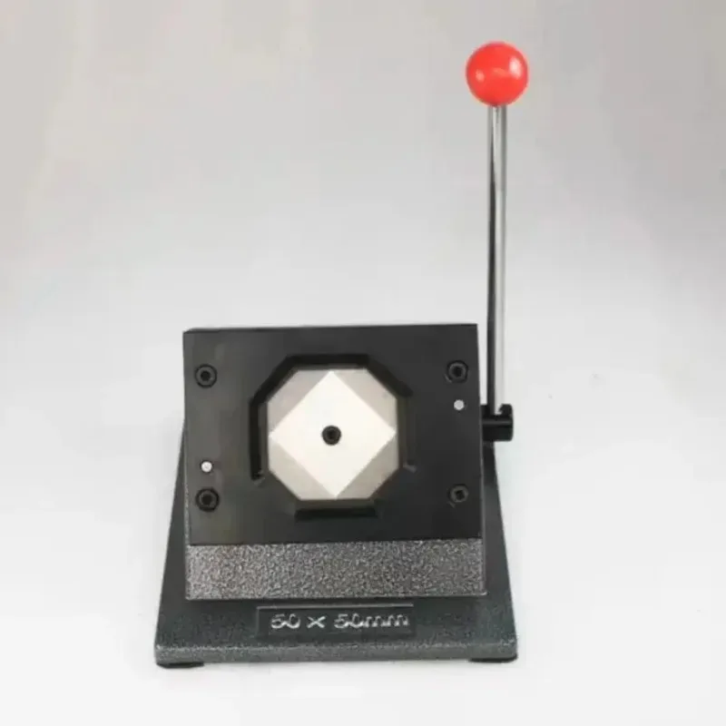 Badge maker button maker machine 63.5x63.5mm square refrigerator badge press machine rotating metal sheetl with paper cutter and 100 PCS magnet parts