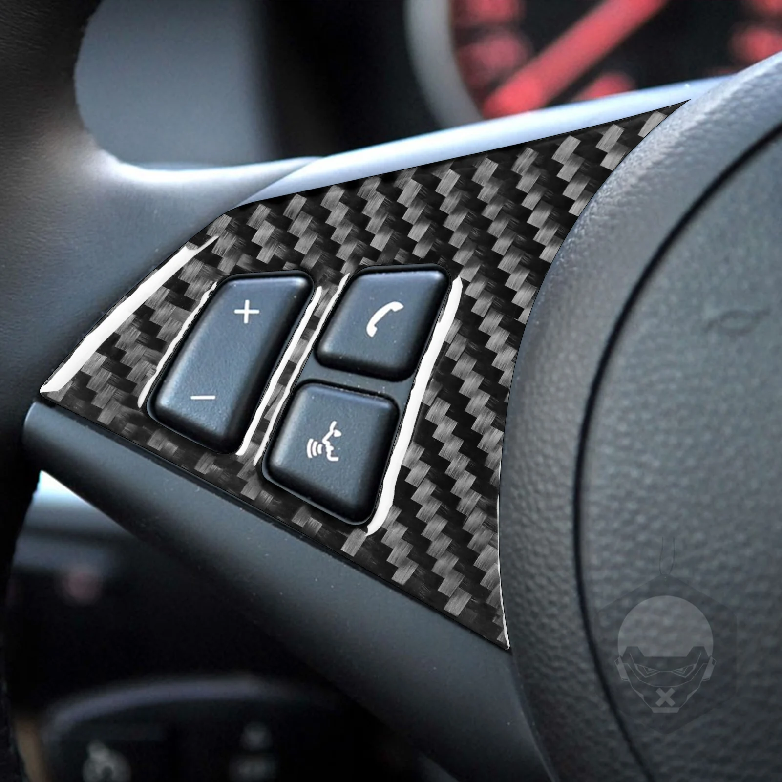Steering Wheel Button Panel Frame Carbon Fiber Sticker For BMW 5 Series
