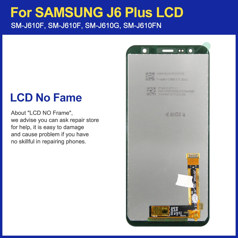 Ｚ  J6 + J610 SM-J610F J610FN  Amoled LCD ÷ ȭ, Ｚ J6 ÷ LCD ȭ ü, 6.0 ġ