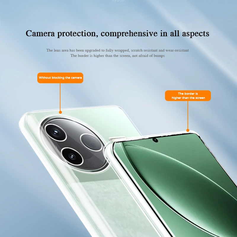 Crystal Clear Ultra-Thin Soft Silicone Phone Case - Simple and Sleek Design