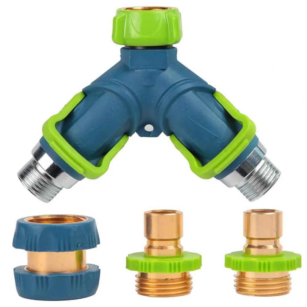 

Easy Opening And Closing Reliable Heavy Duty 2 Way Faucet Splitter Y-shaped Hose Connector Multi-valve Household Accessory