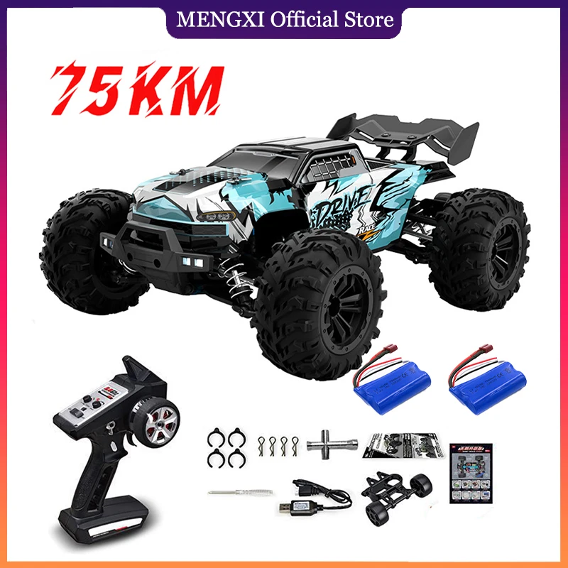 

1:16 75KM/H or 50KM/H 4WD RC Car with LED Remote Control Cars High Speed Drift Monster Truck for Kids Vs Wltoys 144001 Toys