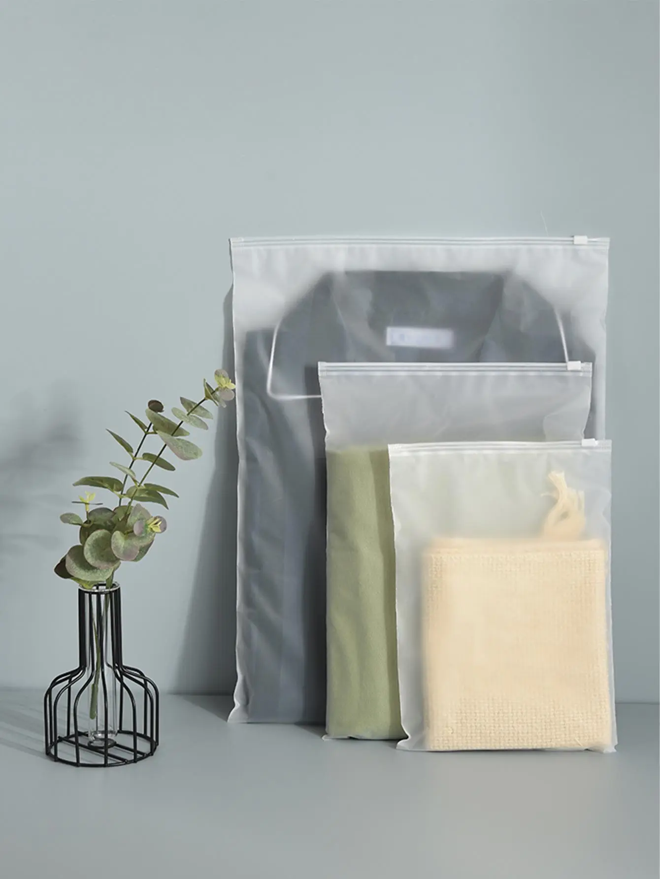 Transparent Zipper Storage Bags For Travel Clothing Organization