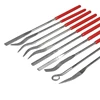 10Pcs Assorted Mini Diamond Files, Small Jewelers Hand Needle File Set, Round Handle Rifler Files Tool for Wood 3