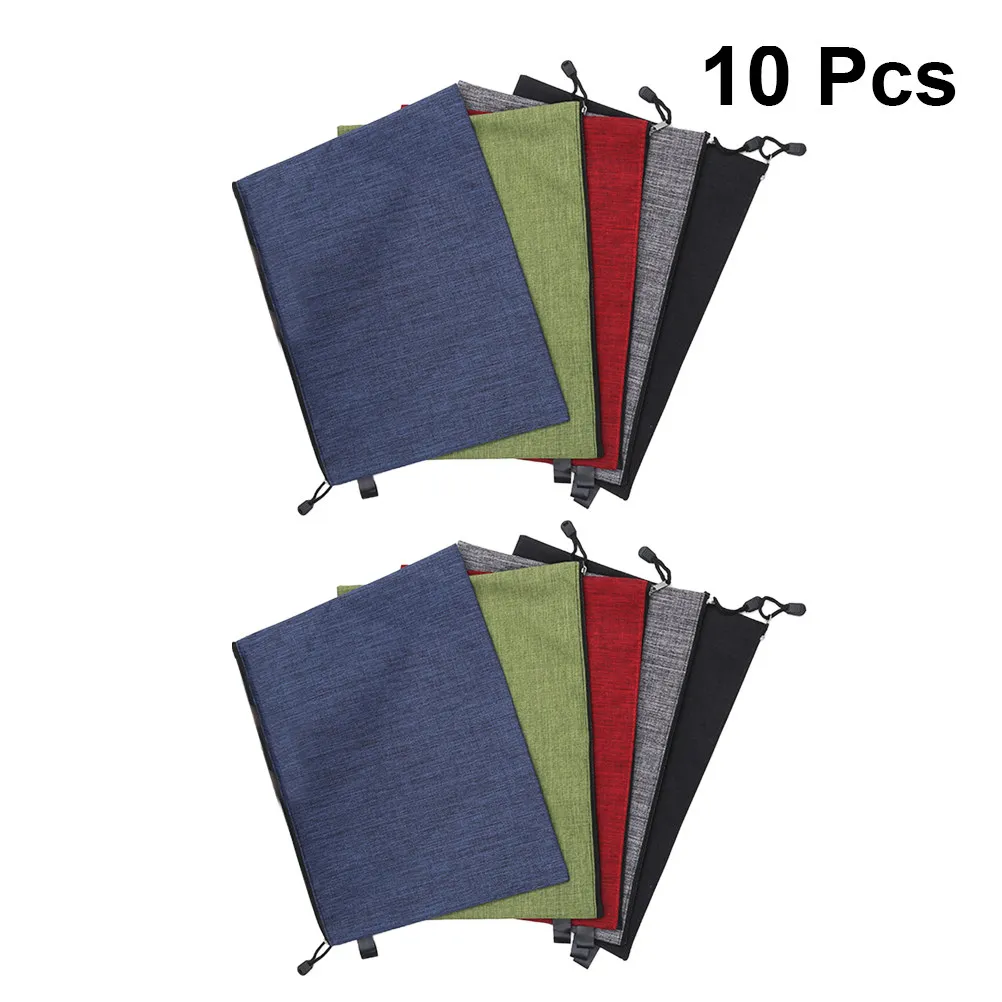10Pcs B4 방수 지퍼 파일 가방 옥스포드 천 휴대용 파일 주최자 문서 사무실 학교용 영수증 보관
