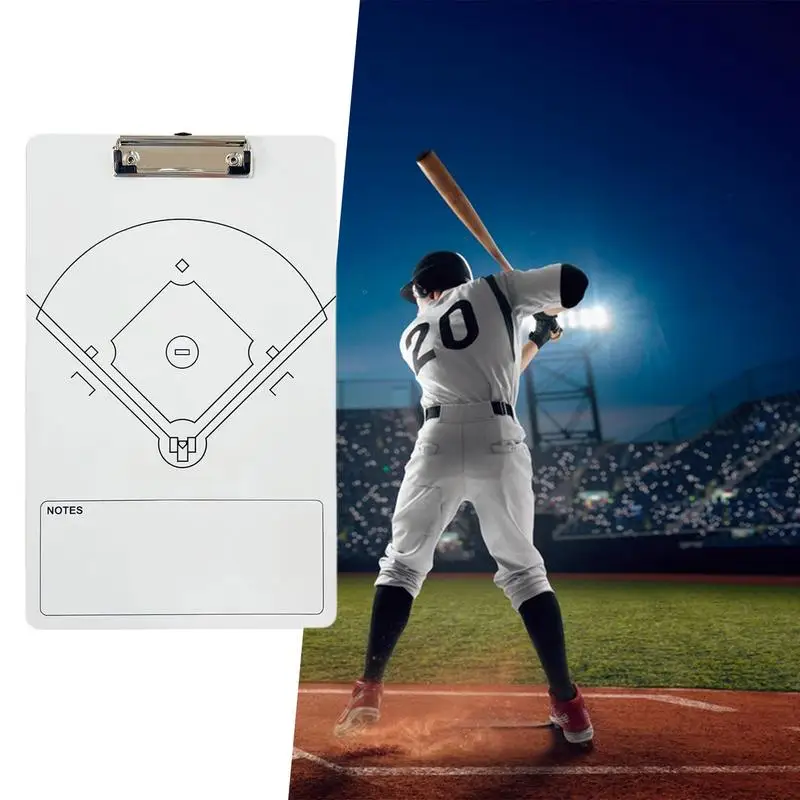 Softball Clipboard For Coaches Baseball Plan Practice Board Softball Strategy Board Double-sided 14x9 Inch Ball Sports