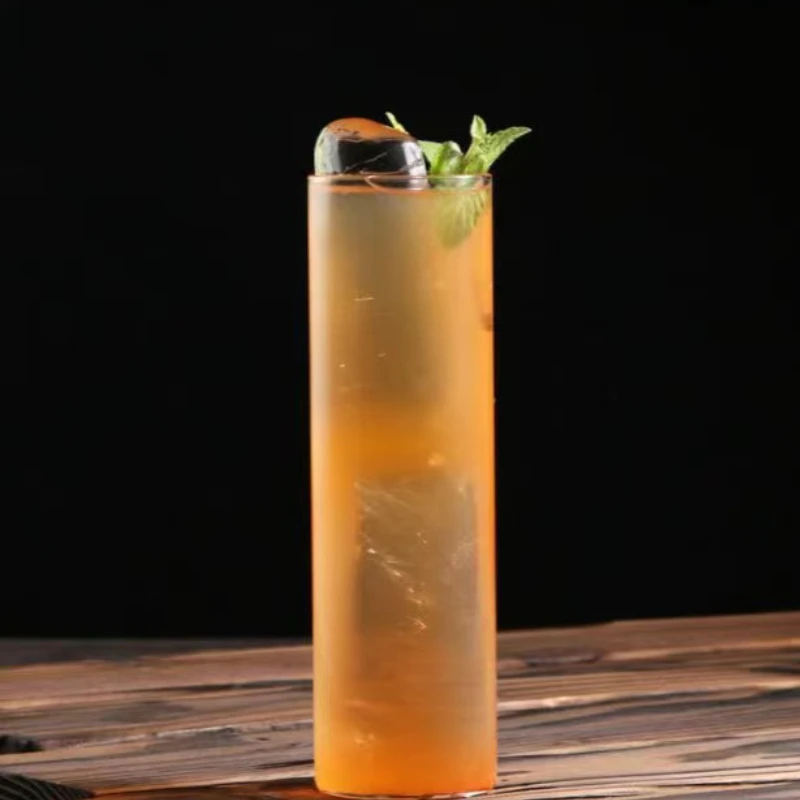 Japanese Style Cocktail Glass Straight Light And Thin Colin Glass Highball Long Cup Juice Water Cup For Home Bar