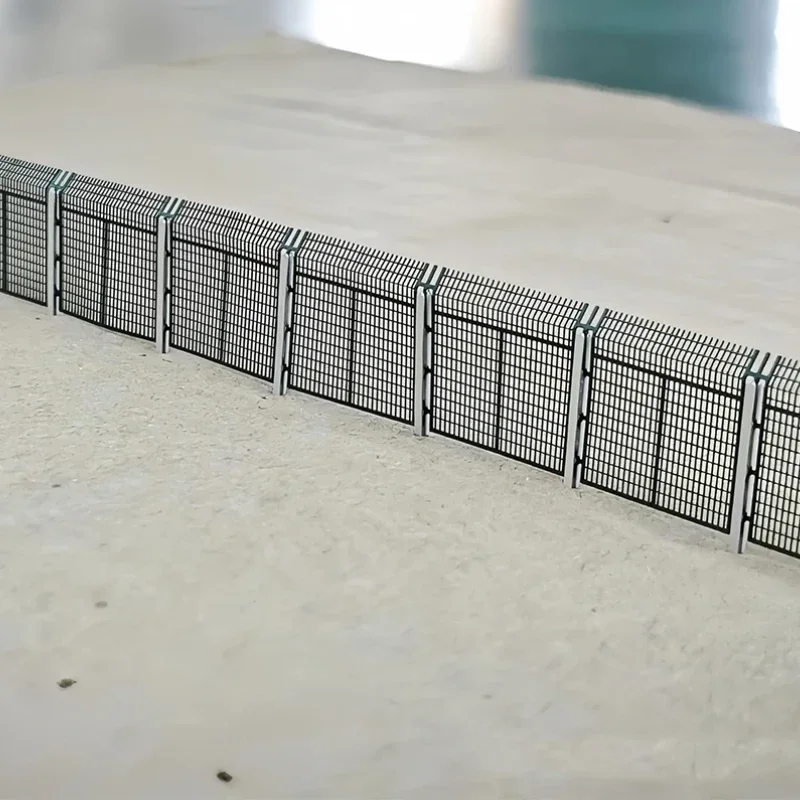 4Pcs 1:150 N 스케일 철도 기차 레이아웃/정원 장식/diy 모델 만들기/디오라마 용 소형 울타리 모델 그리드 가드