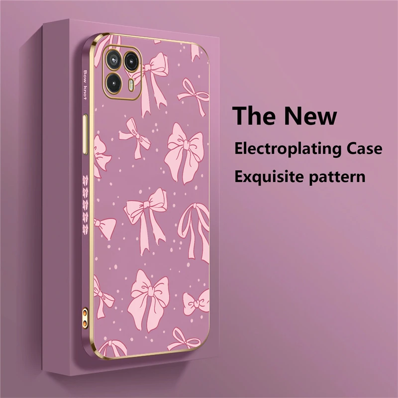 Pink Bow Shockproof Silicone Phone Case Cover