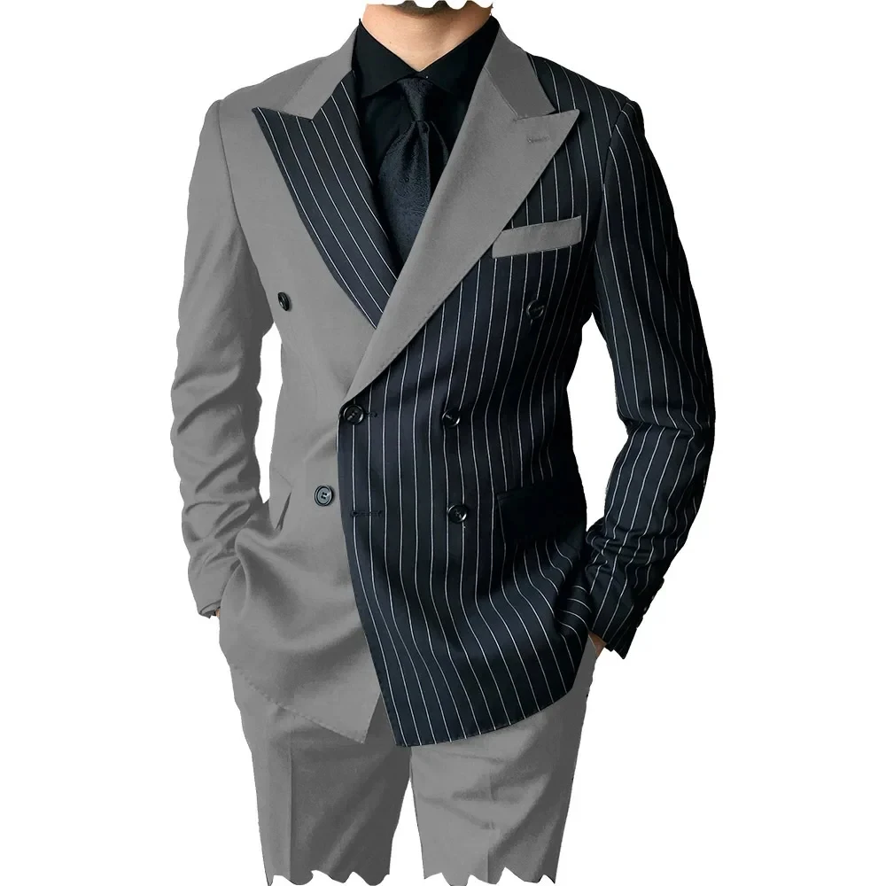 men's 80 wool high-quality suit, non-iron and slim fit, large size suit