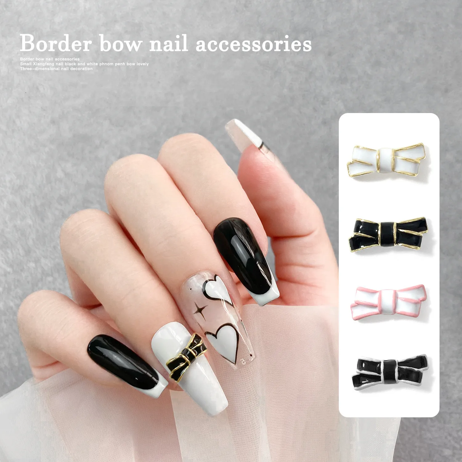 5Pcs 3D Nail Art Decoration Ribbon Bow DIY Manicure Beauty Charms Tips  Jewelry | eBay
