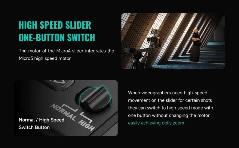 Zeapon Micro 4 Slider Motor for Micro4 Micro3 Ultraquiet Brushless Motor for Slider Touchscreen & Buttons Control