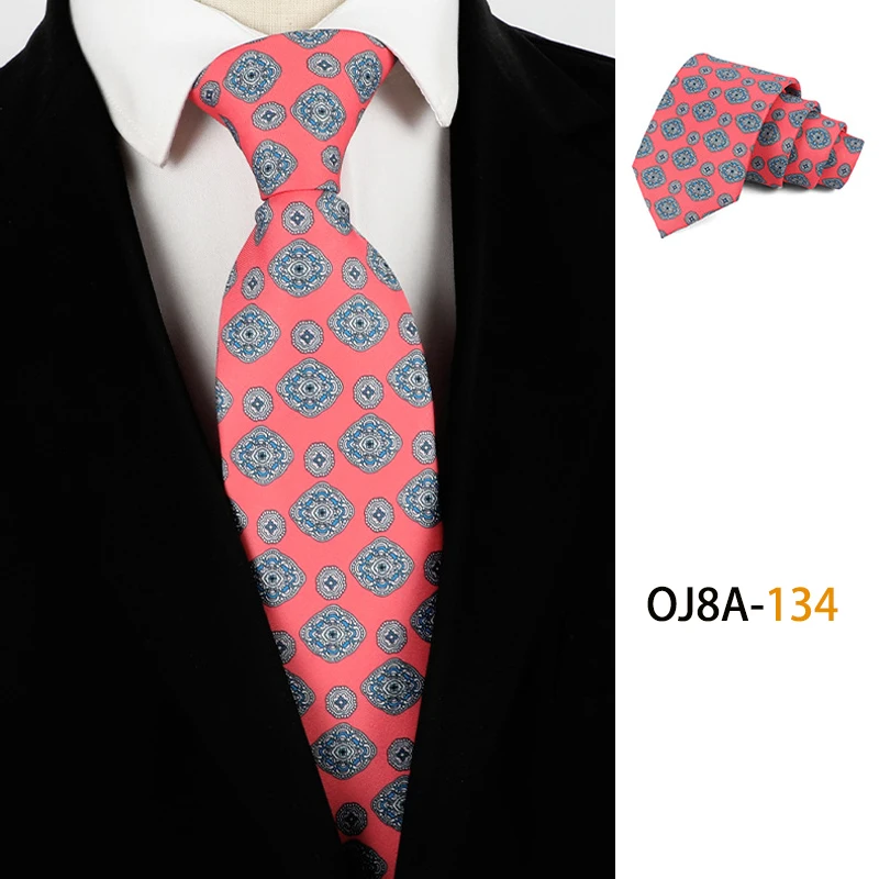 Mode 8CM Herren Krawatte Druck Muster Klassische Krawatten Für Mann Bräutigam Handfeel Polyester Krawatte Business Hochzeit Zubehör – Detail 10