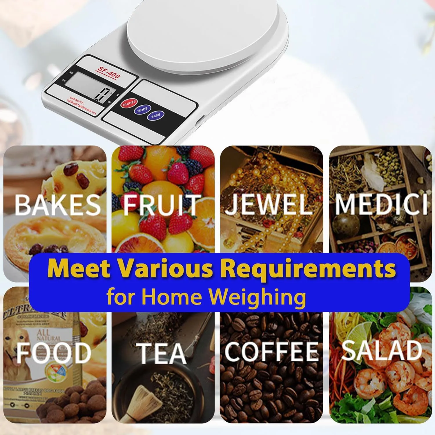 Kitchen Scale Digital LED Display 5kg/1g High-Precision Electronic Home Jewelry Food Snacks Weighing