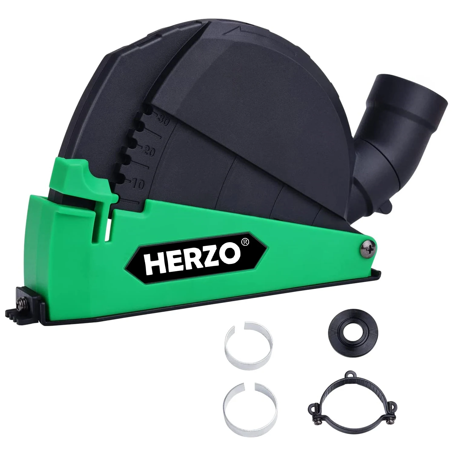 HERZO 2PCS 5Inch/125MM Dust Shroud Kit Grinding and Cutting Dust Collector Angle Grinder Cover Attachment