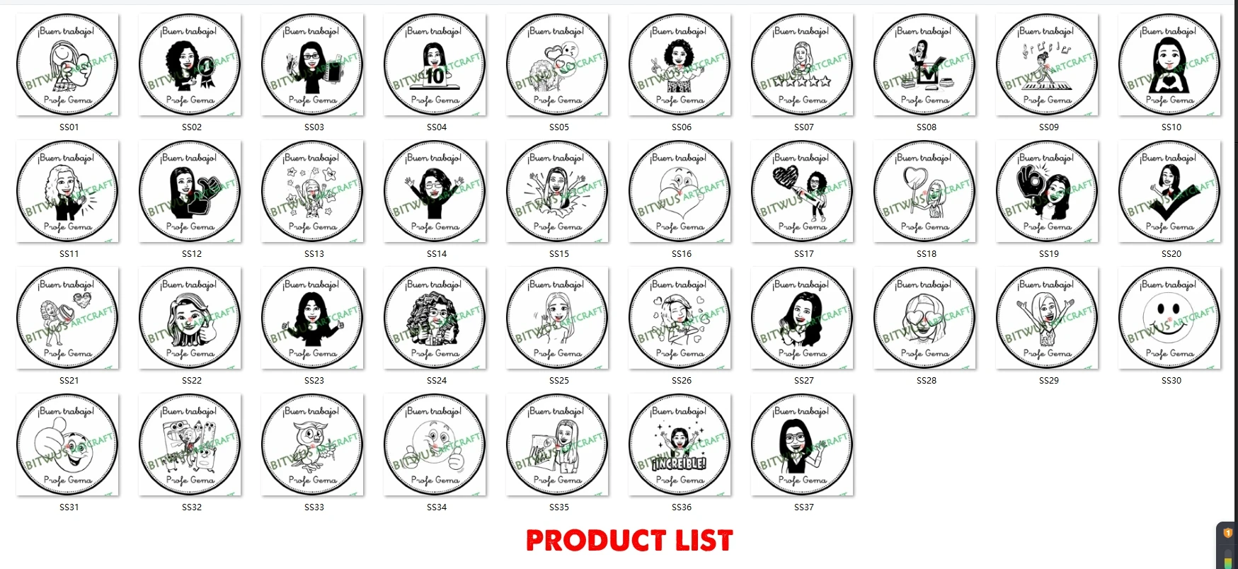 Description Picture 4 of item40mm Round Professional Personalized Stamps Custom Personal Name Stamp Great Job Encouraging Teacher Stamps Self Inking For