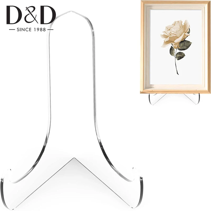 

1Pcs Clear Acrylic 60-Degree Angle Easel With Deep Support Ledges Clear Display Easel Tablet Holder For Displaying