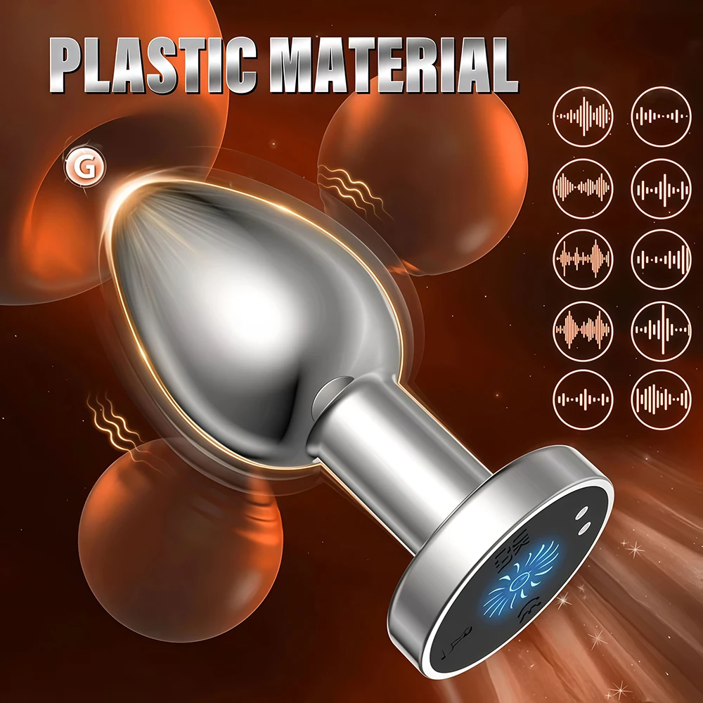 Wireless Metal Anal Vibrator For Women Remote Control Butt Plug Prostate Massager 10 Speeds Adult Couple Sex Toys For Men_voghion.com