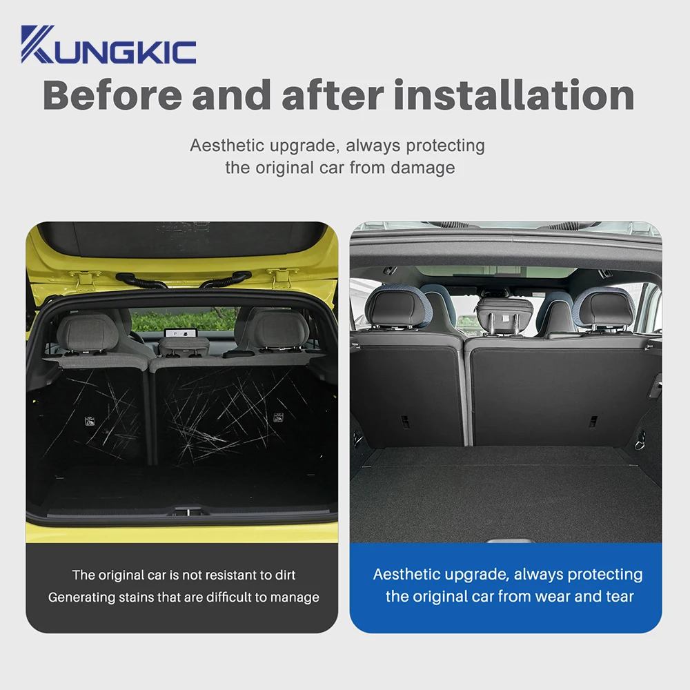 Kofferbakmatten voor Volvo EX30 2023-2024 Kofferbak Tapijtbeschermer Matten Waterdichte antislipbeschermer Liner Mat Interieuraccessoires,A-Cement