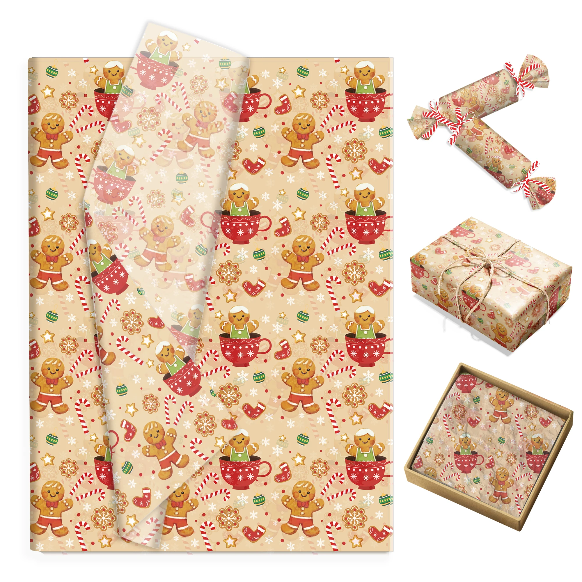 20/50 stücke Weihnachten Seidenpapier Schnee Birne Papier Winter Schneeflocke Geschenkpapier DIY Geschenk Verpackung Für Weihnachten Party liefert – Detail 29