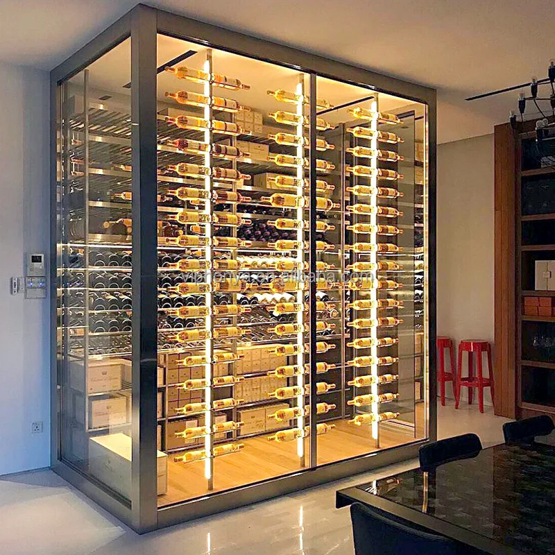 modern garden mirror polish life size stainless steel round wine cabinet sf 128 wine cabinet luxury hotel cellar