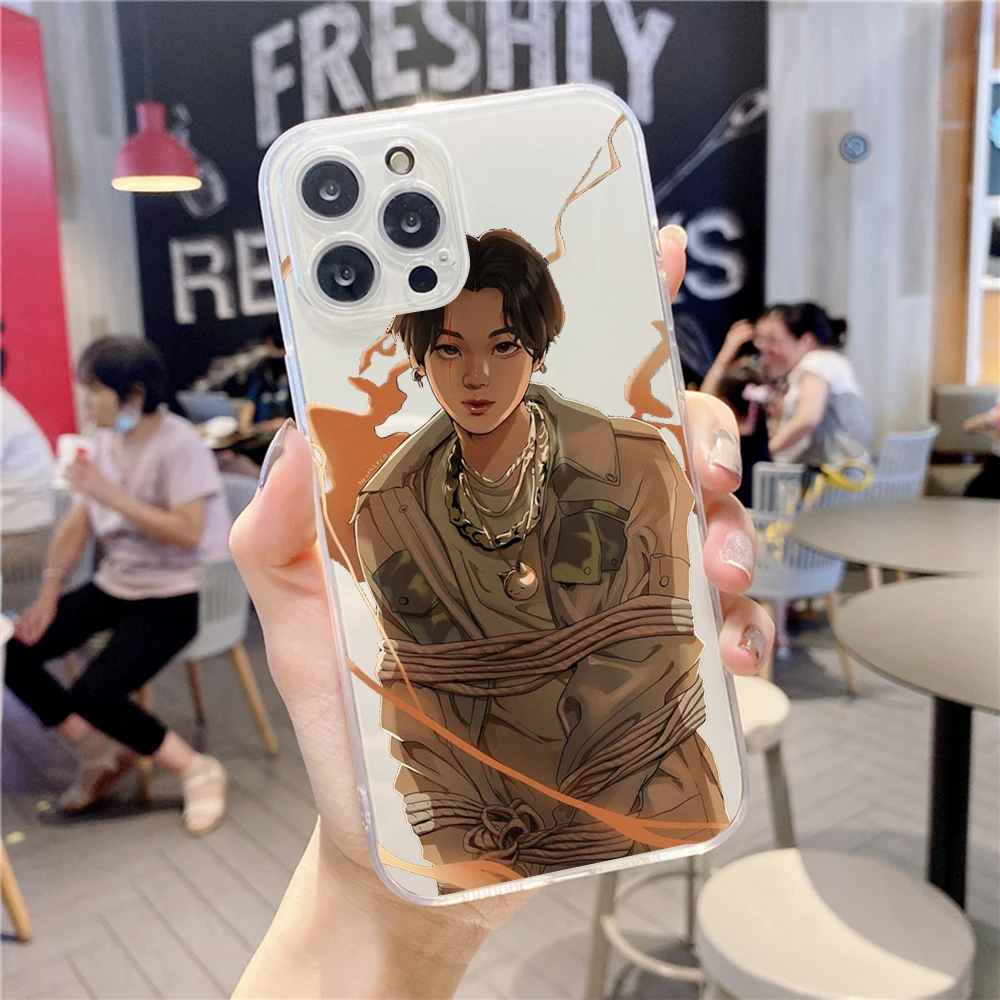 iphone 13 pro max wallet case Agust D suga kpop Styles Clear Transparent phone case for iPhone 11 12 13 mini pro XS MAX 8 7 6 6S Plus X SE XR 13 pro max cases